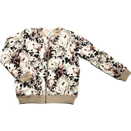 Bluza bawełniana dla dziewczynki KWIATY -PEONIE  -Bambarillo